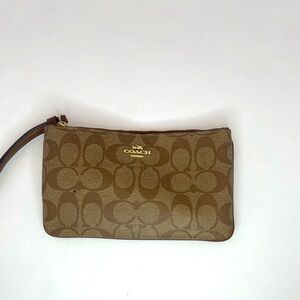 Coach Brown Wristlet